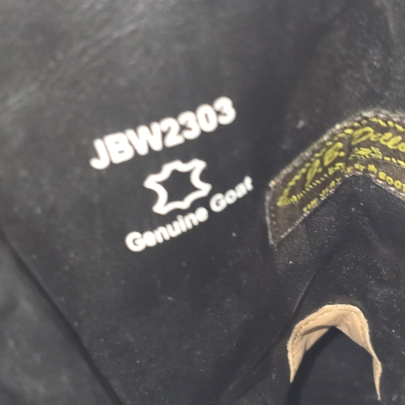 J.B. DILLION WOMENS WESTERN BOOT SIZE 9 DARK BROWN DISTRESSED ROUND TOE WOMENS - Picture 12 of 13